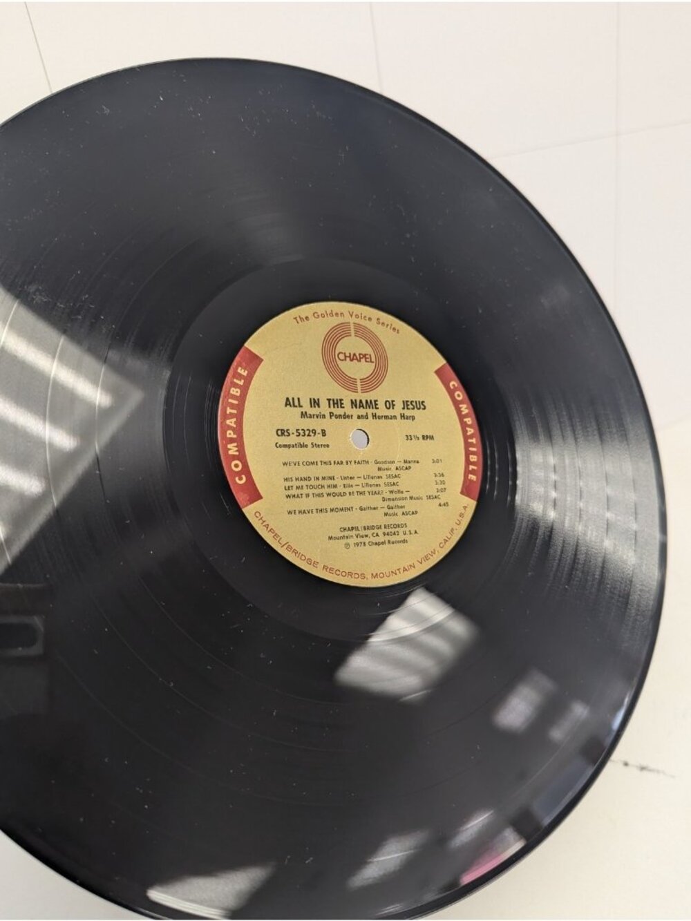 All In The Name Of Jesus S-5329 Ponder And Harp Chapel Records Vinyl Golden - Picture 5 of 14